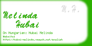 melinda hubai business card